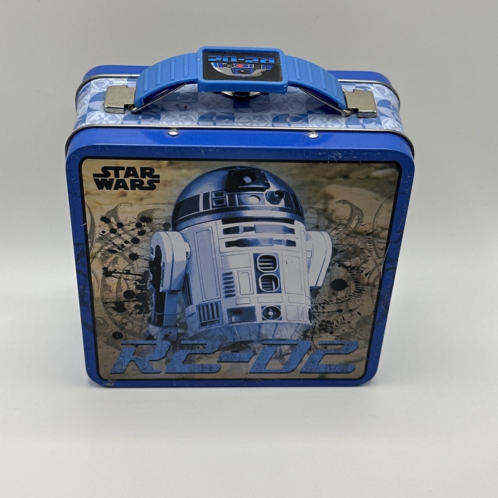Star Wars R2D2 'The Tin Box Company' Mini Carry All Lunch Box Kid's Storage